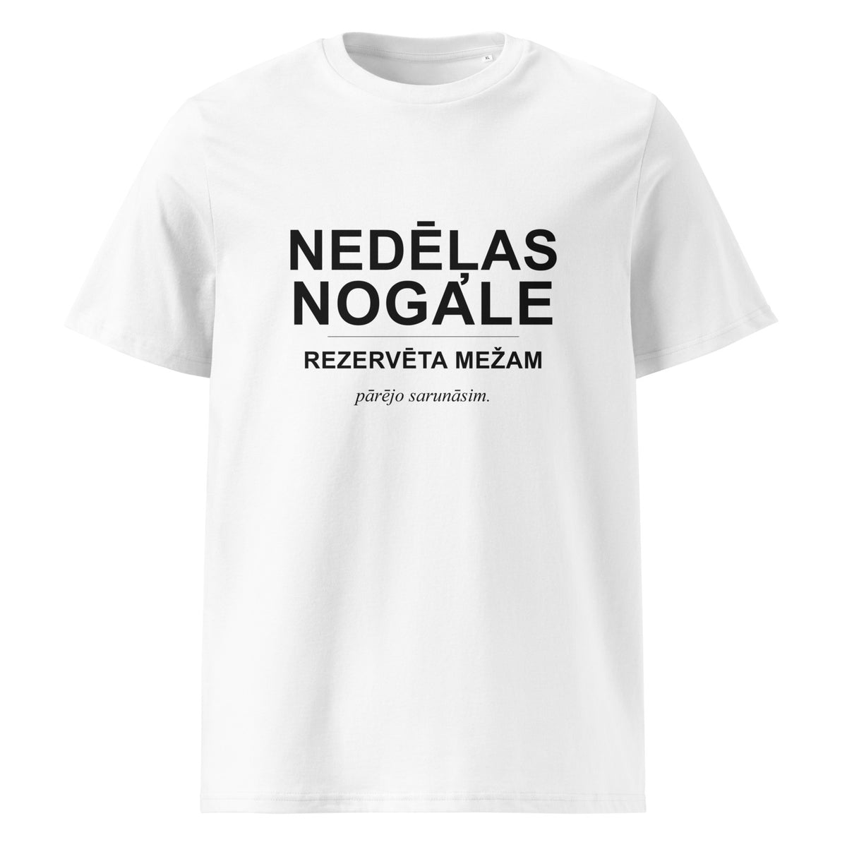 Mednieku T-krekls “Nedēļas nogale rezervēta mežam”, baltā krāsā