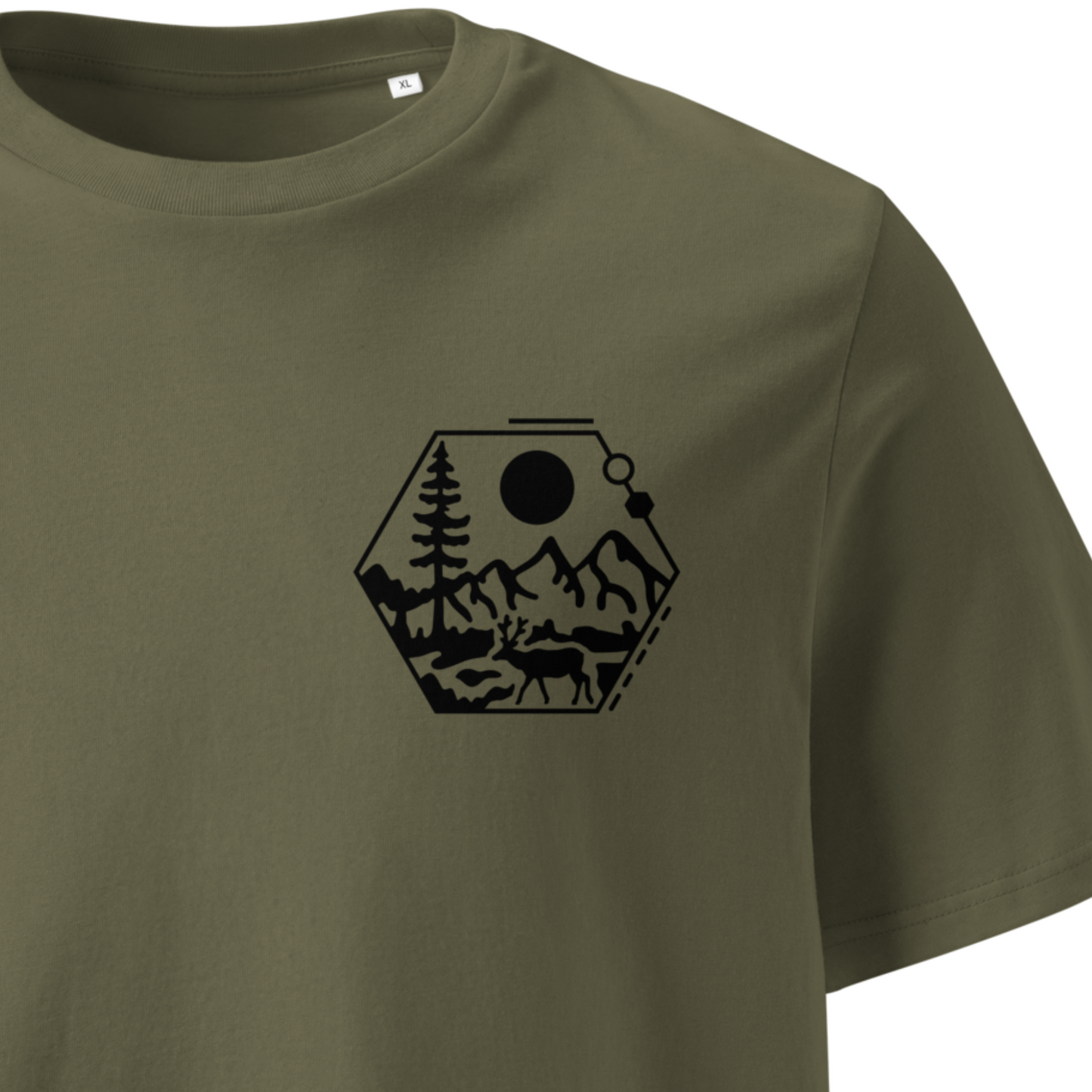 Minimalistiskais Mednieks | Unisex organiskās kokvilnas T-krekls