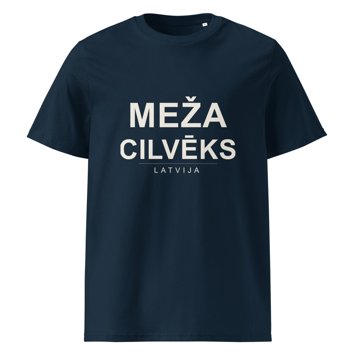Mednieku T-krekls “Meža cilvēks. Latvija.”, tumši zilā krāsā