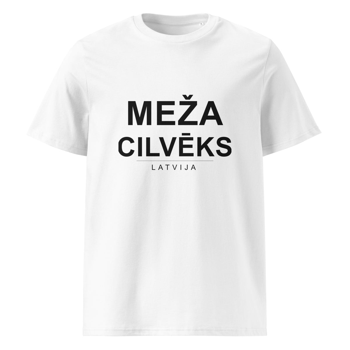 Mednieku T-krekls “Meža cilvēks. Latvija.”, baltā krāsā
