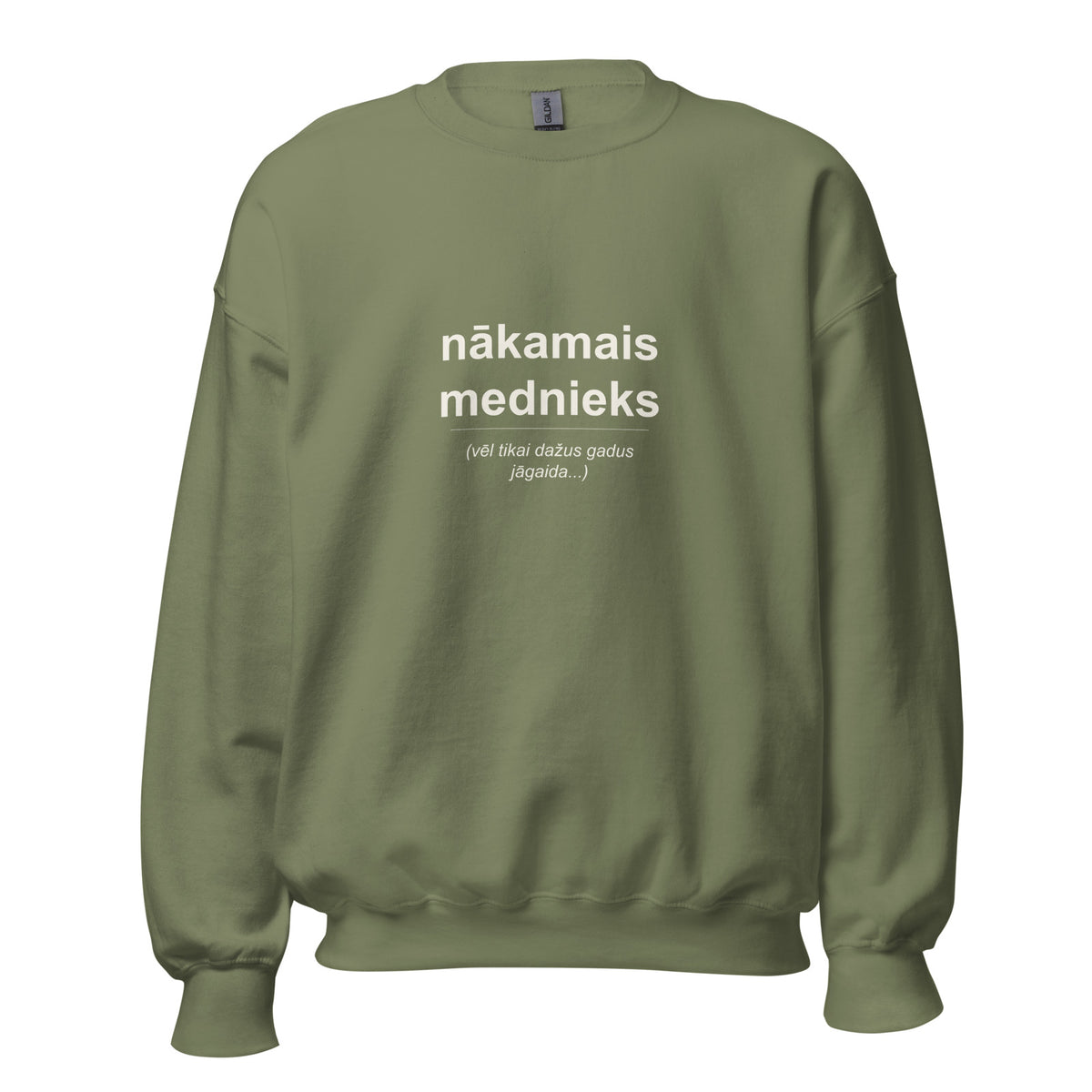 Mednieku džemperis “Nākamais mednieks”, militāri zaļā krāsā