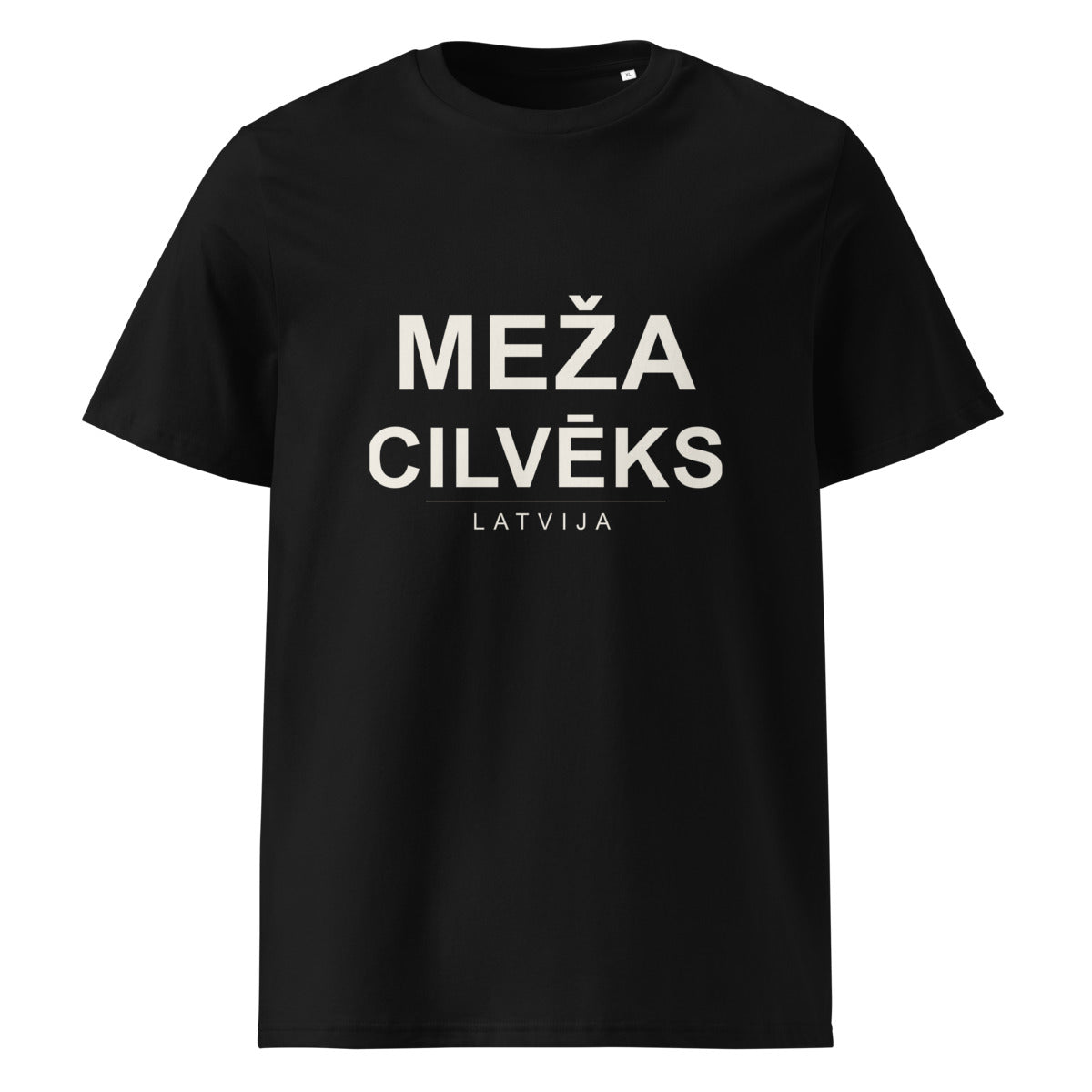 T-krekls ar uzrakstu Meža cilvēks. Latvija.