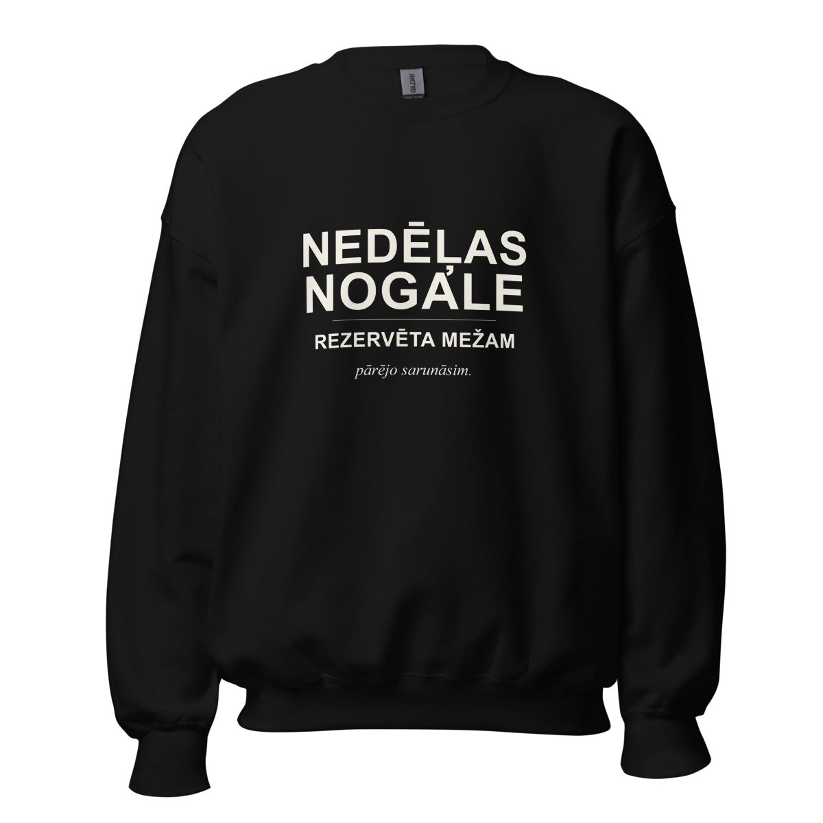 Džemperis ar uzrakstu Nedēļas nogale rezervēta mežam