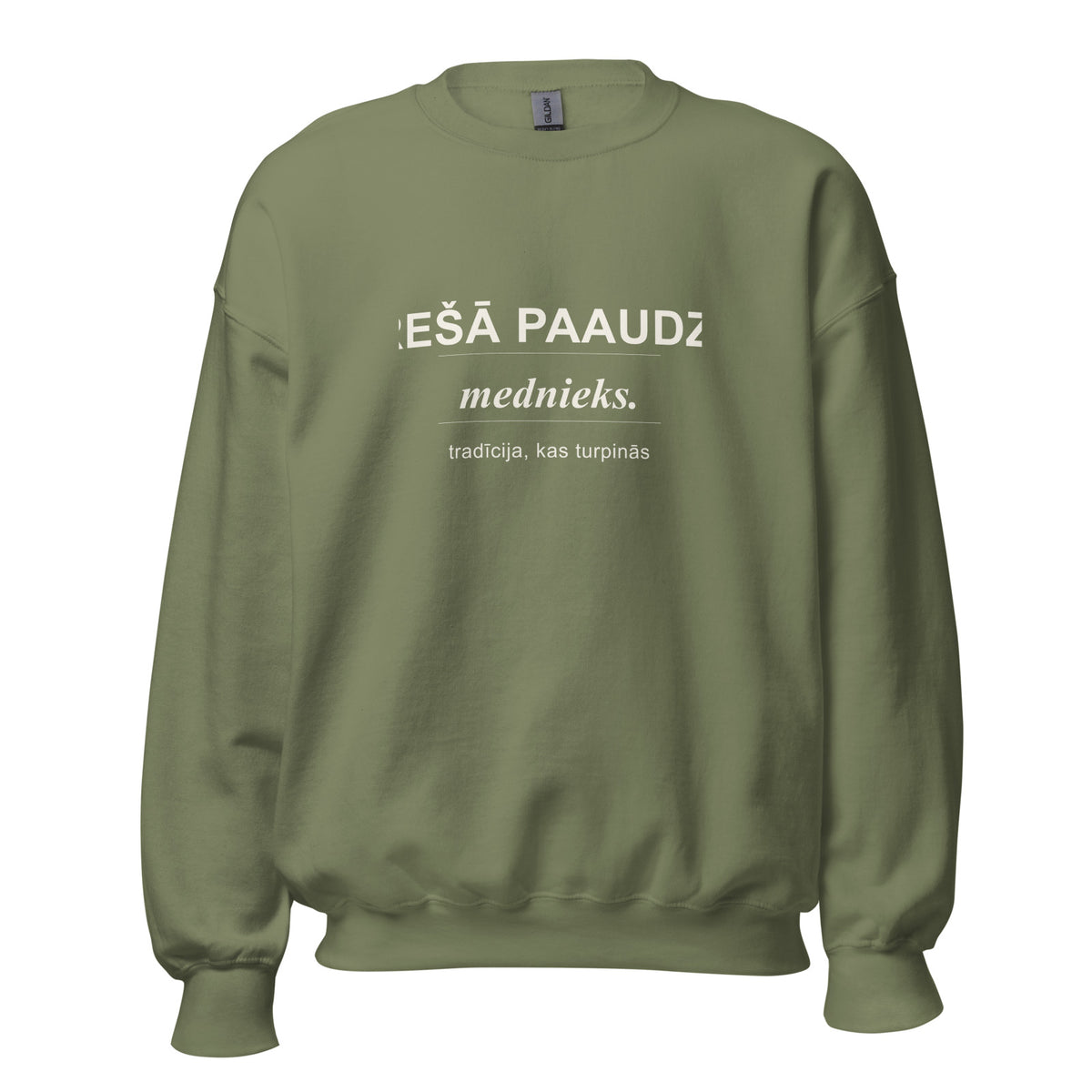 Mednieku džemperis “Trešā paaudze. Mednieks.”, militāri zaļā krāsā