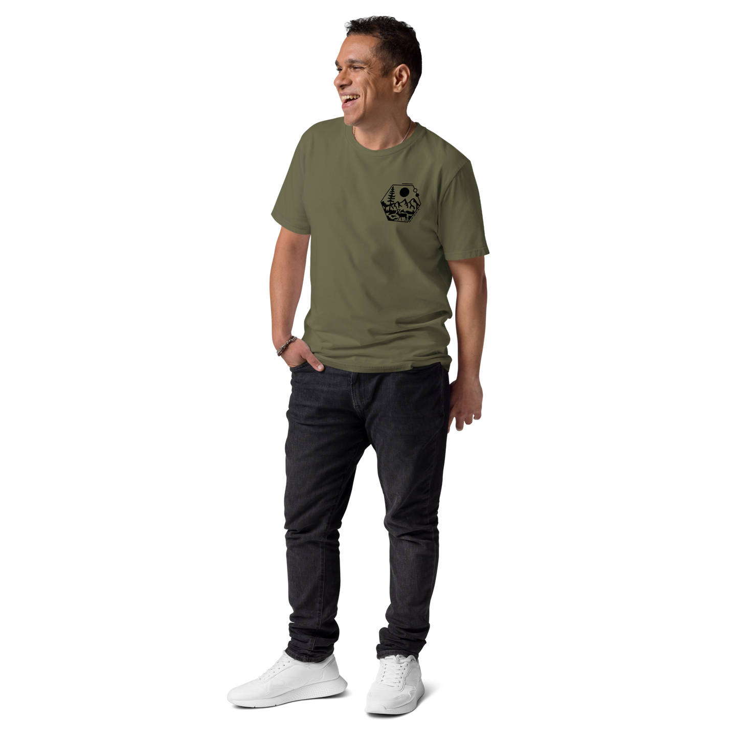 Minimalistiskais Mednieks | Unisex organiskās kokvilnas T-krekls